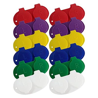 OPTEGO Flip Top Contact Lens Cases, Flat Bed, Deep Well, 12/pk, Assorted Colors