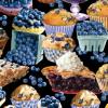 Benartex Blueberry Hill 12637 12 Black Blueberry Treats view 1
