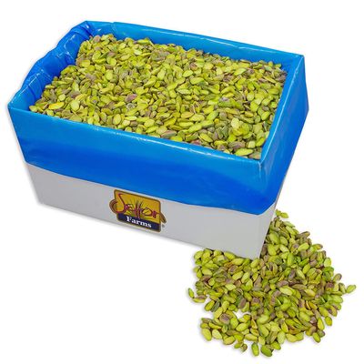 Setton Farms Premium California Raw Pistachio Halves, Bulk Pistachio Split Kernels, Bulk Raw Pistachio Pieces, 4lb Bulk Case, Chopped Pistachios for Baking and Cooking (Perfect for making Dubai Chocolate)