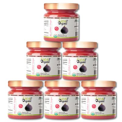 IOS Love Organic Spreadable Fruit - USDA Organic Certified 65% Fruits - Non-GMO, Vegan, Gluten Free, Kosher, NO Added Sugar, Net. Wt. 10.1Oz (Turkish Fig, 10.1 Oz (Pack of 6))