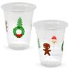 Gift Boutique 50 Pack Disposable Plastic Christmas 12 oz. Santa Tree Wreath Gingerbread Drinking Cup Winter Xmas Dinner Beverage Drink for Adults Kids Festive Holiday Table Party Supplies Decors view 4