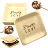 FireStix S'more Love Birch Wood Plates 25 Count - Eco-Friendly 100% Compostable 5" x 5" Plates - Perfect For S;mores, Parties, Wedding Events (5.5" x 5.5" Appetizer Plate) 25 Count (FSSL25CT) view 1