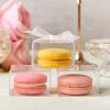 Jutieuo 100pcs Clear Single Chocolate Covered Cookies Macaron Box for Wedding Favors Baby Shower 2.17"2.17"1.38" Inch, Party Favor Box with Ribbons for Candy Chocolate Mooncake view 3