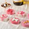Jutieuo 100pcs Clear Single Chocolate Covered Cookies Macaron Box for Wedding Favors Baby Shower 2.17"2.17"1.38" Inch, Party Favor Box with Ribbons for Candy Chocolate Mooncake view 4