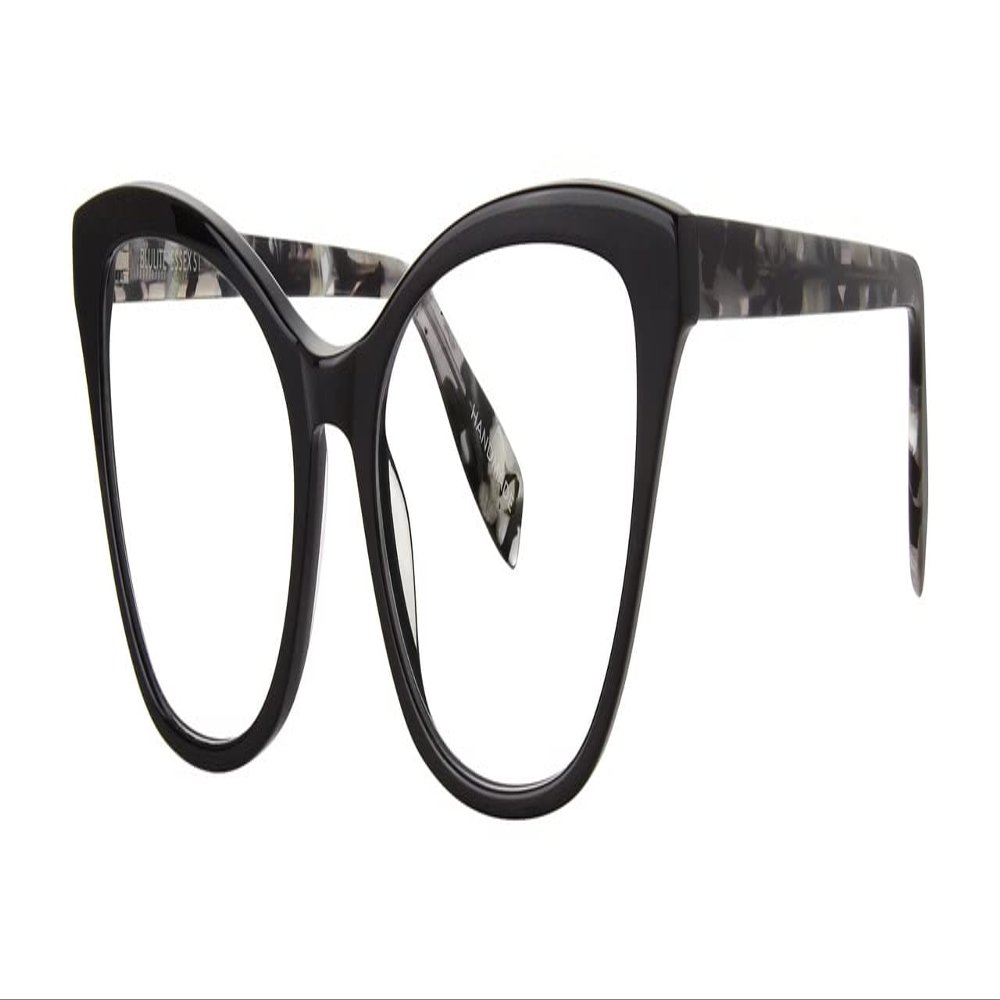 Scojo New York Essex Street Blue Light Reading Glasses, Handmade Scratch Resistant Readers for Women and Men, Black Granite - 2.25x