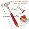 Azymi Back Scratcher with 2Pcs Large Detachable Heads, Telescoping Back Scratcher for Women Men, Stainless Steel Wide Claws/Roller Ball/Wooden Handle, Heavy Duty Body Scratcher Massager view 2