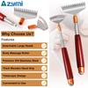 Azymi Back Scratcher with 2Pcs Large Detachable Heads, Telescoping Back Scratcher for Women Men, Stainless Steel Wide Claws/Roller Ball/Wooden Handle, Heavy Duty Body Scratcher Massager view 4