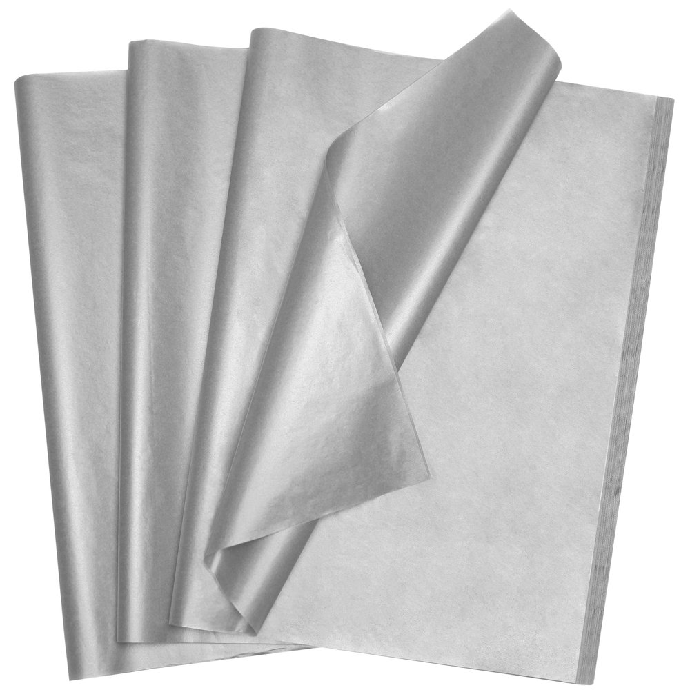 Bobobag 100 Sheets 20"X14" Silver Tissue Paper for Gift Bags,Weddings Birthday Showers Gift Wrapping Holiday Decoration