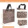 Tudomro 150 Pack Christmas Boutique Bags Christmas Plastic Merchandise Valentines Reusable Shopping Gifts Bags 10 x 13 Inch for Xmas Holiday Party Supplies(Leopard Pattern) view 3
