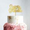 Custom Name Congrats Cake Topper, Personalized Name Graduation Cap Cake Topper, Golden Glitter Congratulations Party, Custom Party Dcor view 4
