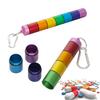 7 Day Pill Box Organiser Once A Day, Portable Metal Pill Case, Weekly Pill Organiser Small Pill Holder Keychain, Waterproof Daily Travel Pill Container, 2pcs view 2