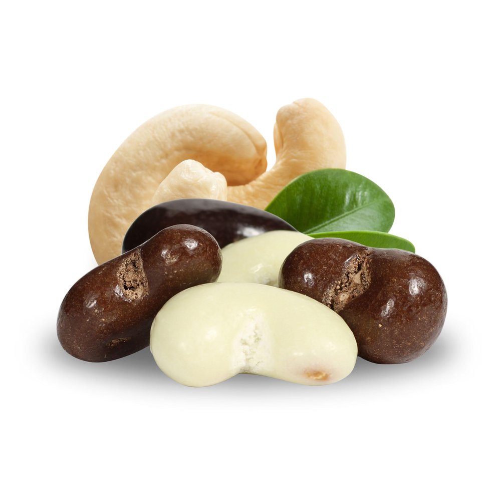 Gourmet Chocolate Covered Cashews Medley by Its Delish, 2 LBS Bulk Bag | Mix of Dark, Milk, and White Chocolate Coated Cashews Chocolate Cashew Nuts Candy Snacks Kosher Dairy, Made in USA