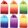 Chrisfall 24 Pcs Gift Bags with 30 Pcs Tissue Paper, Party Favors Kraft Paper Bags with Handles Wrap for Birthdays Goodie Weddings Baby Showers Party Supplies Gift(Gradient Color Pattern) view 1