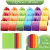 Chrisfall 24 Pcs Gift Bags with 30 Pcs Tissue Paper, Party Favors Kraft Paper Bags with Handles Wrap for Birthdays Goodie Weddings Baby Showers Party Supplies Gift(Gradient Color Pattern) view 2