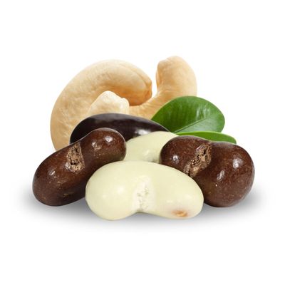 Gourmet Chocolate Covered Cashews Medley by Its Delish, 1 Lb (16 Oz) Bag | Mix of Dark, Milk, and White Chocolate Coated Cashews Chocolate Cashew Nuts Candy Snacks Kosher Dairy, Made in USA