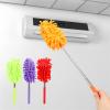 Duster Washable Duster Telescopic Cleanning Brush Dust Remover Home Car Cleaner for Air-conditioner Furniture Shutter Washing Tool Scrub Dusters Microfiber Duster Cobweb Duster ( Color : Orange ) view 3