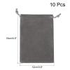 PATIKIL 18x12cm Microfiber Pouch, 10Pcs Soft Storage Drawstring Gift Bag for Glasses Wedding, Gray view 2