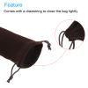 PATIKIL 25x10cm Microfiber Pouch, 10Pcs Soft Storage Drawstring Gift Bag for Glasses Wedding, Brown view 3