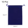 PATIKIL 18x12cm Microfiber Pouch, 10Pcs Soft Storage Drawstring Gift Bag for Glasses Wedding, Dark Blue view 2