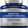 Piping Rock Acetyl L-Carnitine HCL | 500 mg | 200 Powder Capsules | Non-GMO, Gluten Free Supplement view 1