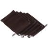 PATIKIL 18x12cm Microfiber Pouch, 10Pcs Soft Storage Drawstring Gift Bag for Glasses Wedding, Brown view 1