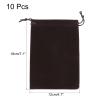 PATIKIL 18x12cm Microfiber Pouch, 10Pcs Soft Storage Drawstring Gift Bag for Glasses Wedding, Brown view 2