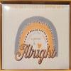 Molly & Rex Every Little Thing is Going to be Alright Rainbow Note Cards with Rose Gold Accents | 12 blank cards | Coordinating Cream Envelopes | 3.5" x 5" size view 1