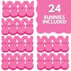 Needzo Peeps Candy Marshmallow Bunnies, Bunny Shaped Treats Bulk Easter Bundle Basket Stuffer Kit (Pack of 3) (Pink) view 3