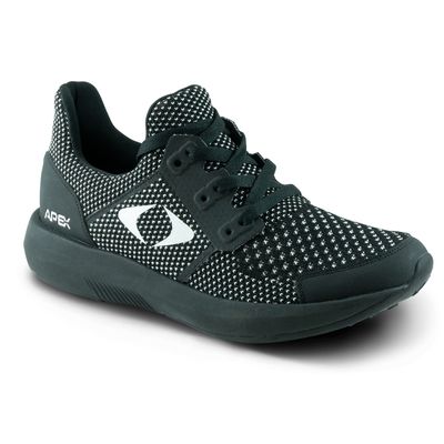 APEX Women's Athletic Performance Sneaker - Comfortable Slip-on Athletic Walking Shoe with Breathable Mesh Black