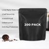 200 Pieces Resealable Mylar Bags(5.5x7.9inch, Matte Black), Smell Proof Stand Up Zipper Lock Aluminum Foil Bag, Packaging for Small Businesses, Packaging Bags for Food/Nuts Storage view 3