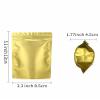 200 Pieces Resealable Mylar Bags(3.3x5.1 inch, Matte Gold), Smell Proof Stand Up Zipper Lock Aluminum Foil Bag, Packaging for Small Businesses, Packaging Bags for Food/Herbs/Nuts Storage view 2