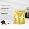 200 Pieces Resealable Mylar Bags(3.3x5.1 inch, Matte Gold), Smell Proof Stand Up Zipper Lock Aluminum Foil Bag, Packaging for Small Businesses, Packaging Bags for Food/Herbs/Nuts Storage view 3