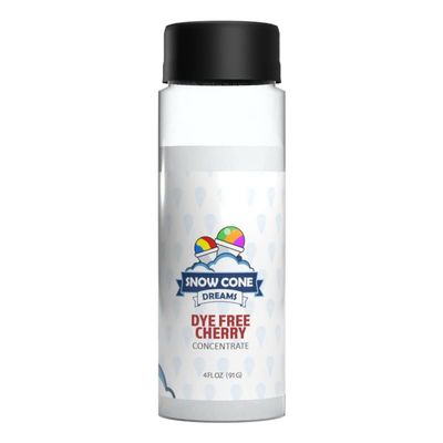 Dye Free Cherry Snow Cone and Shaved Ice Flavor Concentrate | 4oz Add Sugar Water To Make 1 Gallon of Syrup Dreams, 4 Fl Oz (Pack of 1)