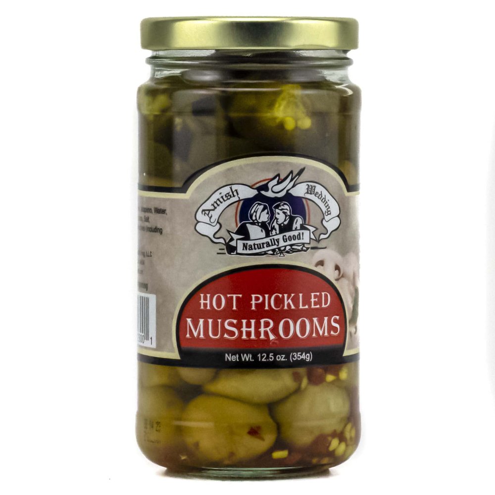 Amish Wedding Hot Pickled Mushrooms 12.5oz