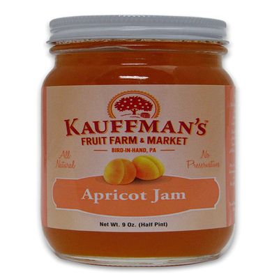 Kauffman Orchards Apricot Jam, All Natural, No Preservatives, 9 Oz. (Pack of 2)