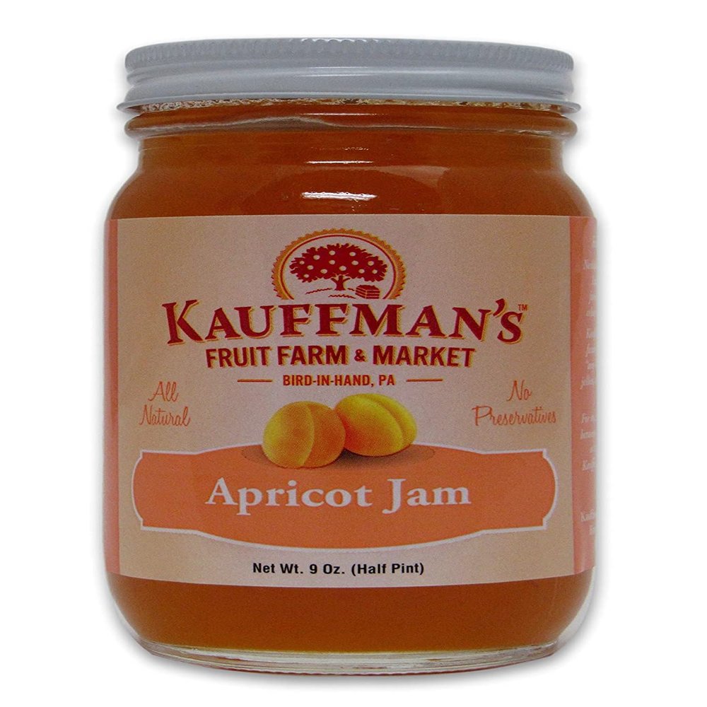 Kauffman Orchards Apricot Jam, All Natural, No Preservatives, 9 Oz. (Pack of 2)