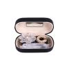 RURAUOGR Cute Contact Lens Case, Flower Design Pearl Inlay Glasses Case Travel Kit (Black 1) view 2