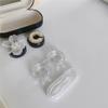 RURAUOGR Cute Contact Lens Case, Flower Design Pearl Inlay Glasses Case Travel Kit (Black 1) view 3