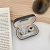 RURAUOGR Cute Contact Lens Case, Flower Design Pearl Inlay Glasses Case Travel Kit (Black 1) view 4