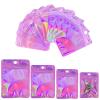 100 Pack Resealable Mylar Bags Smell Proof Bags Packaging Plastic Bag with Clear Holographic Rainbow Window Mylar Storage Bags For Candy,Jewelry,Screw (3.93 x 5.9 inch, Holographic Pink) view 1
