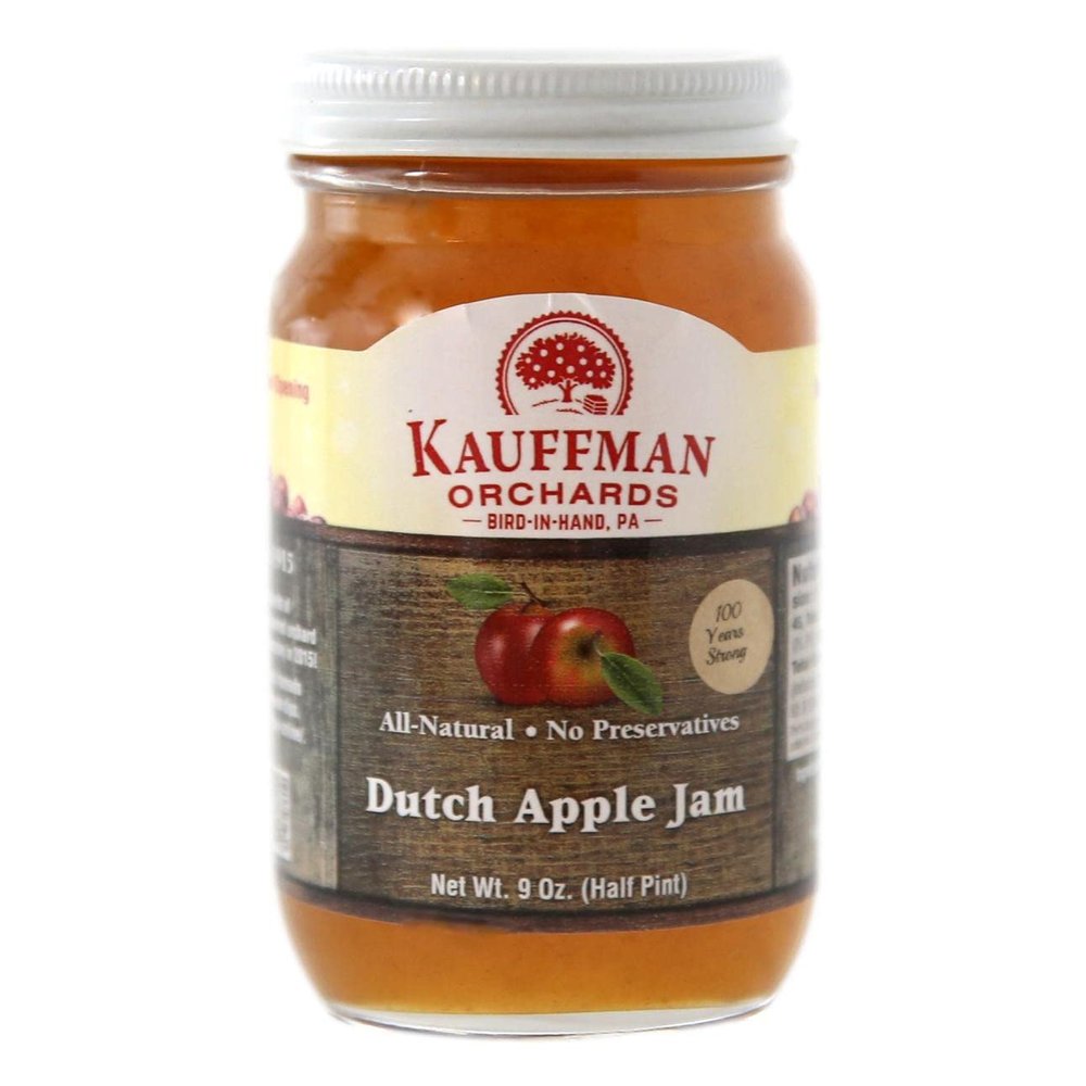 Kauffman Orchards Dutch Apple Jam, All Natural, No Preservatives, 9 Oz. (Pack of 6)