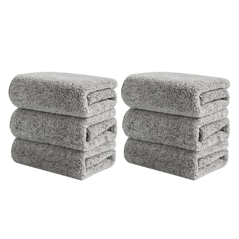 Hemoton 6pcs Microfiber Dishcloths for Kitchen Soft Absorbent Wiping Rags for Tableware Oil and Water Removal for Home and Furniture Care