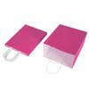 Oikss 100 Pack 8x4.75x10 Inch Medium Hot Pink Kraft Paper Bags with Handles Bulk for Birthday Wedding Party Favors Grocery Retail Shopping Business Goody Craft Gift Bags Sacks (Fuchsia 100pcs Count) view 4