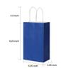 Oikss 50 Pack 5.25x3.25x8.25 Inch Small Royal Blue Kraft Paper Bags with Handles Bulk for Birthday Wedding Party Favors Grocery Retail Shopping Business Goody Craft Gift Bags Cub Sacks, 50 Count view 2