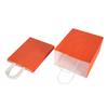 Oikss 50 Pack 8x4.75x10 Inch Medium Orange Kraft Paper Bags with Handles Bulk for Birthday Wedding Party Favors Grocery Retail Shopping Takeout Business Goody Craft Gift Bags Sacks, (50pcs Count) view 4