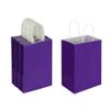 Oikss 50 Pack 5.25x3.25x8.25 Inch Small Purple Kraft Paper Bags with Handles Bulk for Birthday Wedding Party Favors Grocery Retail Shopping Business Goody Craft Gift Bags Cub Sacks, 50 Count view 1