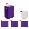 Oikss 50 Pack 5.25x3.25x8.25 Inch Small Purple Kraft Paper Bags with Handles Bulk for Birthday Wedding Party Favors Grocery Retail Shopping Business Goody Craft Gift Bags Cub Sacks, 50 Count view 3