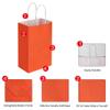 Oikss 50 Pack 5.25x3.25x8.25 Inch Small Orange Kraft Paper Bags with Handles Bulk for Birthday Wedding Party Favors Grocery Retail Shopping Business Goody Craft Gift Bags Cub Sacks, 50 Count view 3