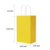 Oikss 50 Pack 5.25x3.25x8.25 Inch Small Yellow Kraft Paper Bags with Handles Bulk for Birthday Wedding Party Favors Grocery Retail Shopping Business Goody Craft Gift Bags Cub Sacks, 50 Count view 2