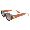 2SeeLife 2022 Orange Rectangle Sunglasses for Women view 2